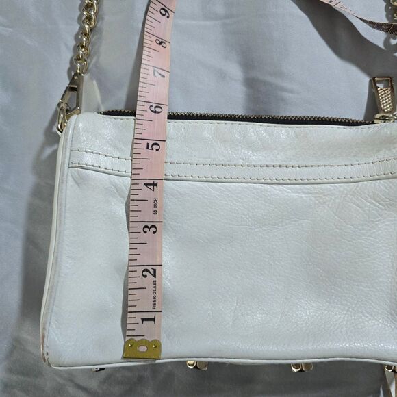 REBECCA MINKOFF WHITE LEATHER CROSSBODY PURSE - Picture 8 of 12